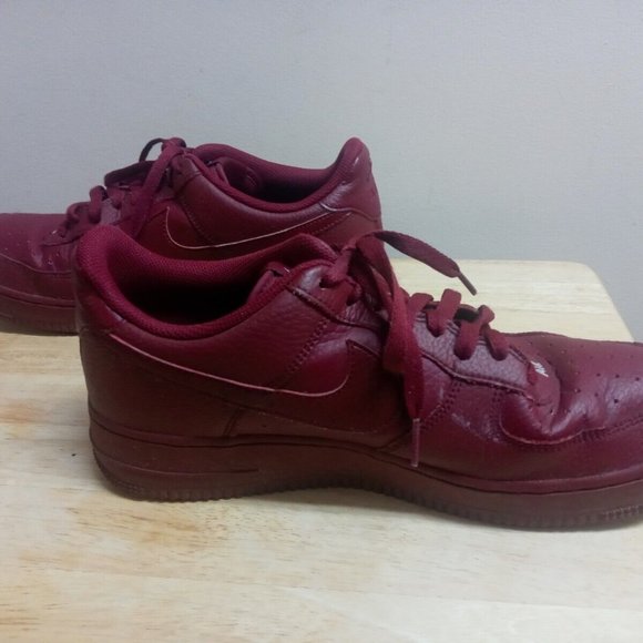 Nike Air Force One 1 Leather Premium Team Red AJ7280-600 Mens Size 10.5 Burgundy main image 13